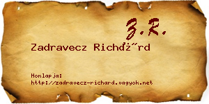 Zadravecz Richárd névjegykártya